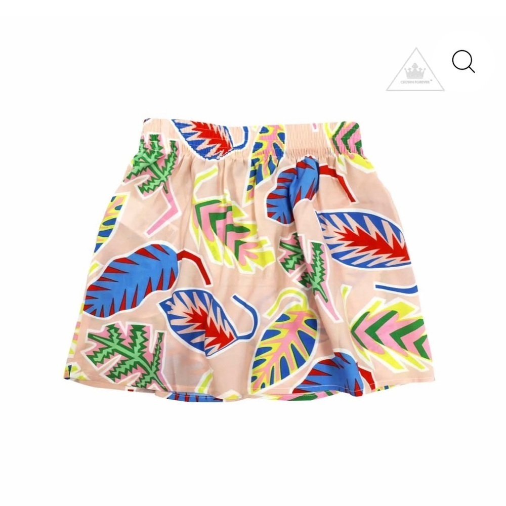 Colorful Leaf Print Skirt by Stella McCartney